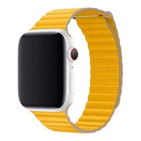 Кожаный ремешок Leather Loop для Apple Watch 38/40/41mm Spring yellow Кожаный ремешок Leather Loop для Apple Watch 38/40/41mm Spring yellow